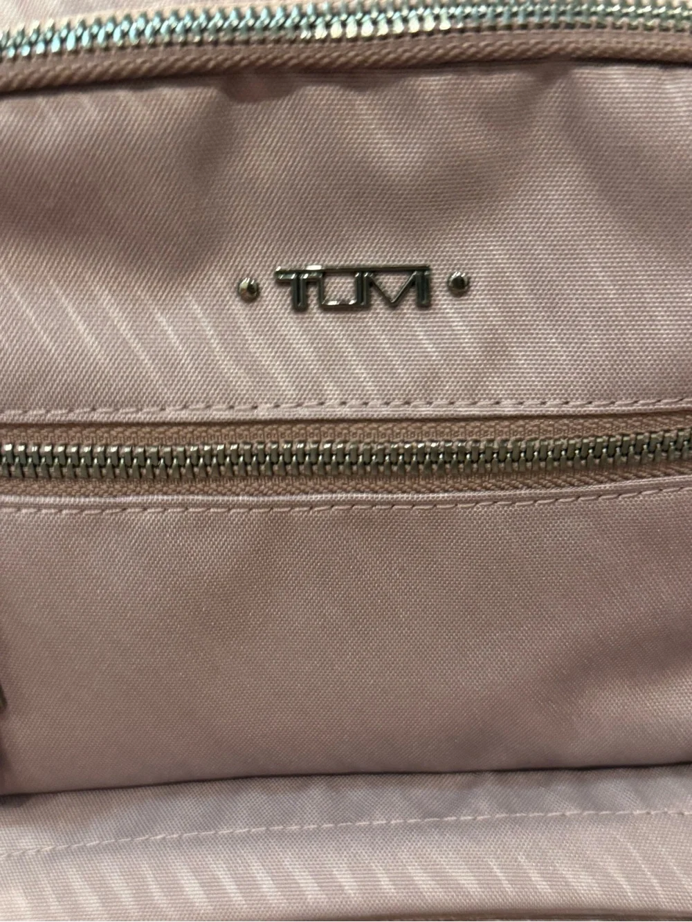 Tumi Harriet Backpack in Mauve Pink Fits 13” Laptop Leather Handle Gunpowder